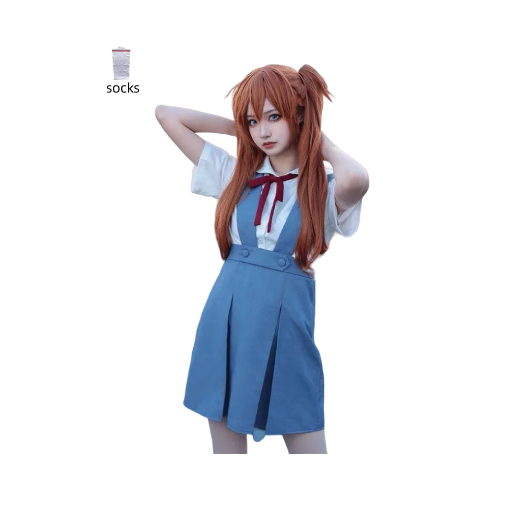 Acheter Costume De Cosplay Rei Ayanami Asuka Langley Soryu, Robes D'uniforme Scolaire Pour Filles, Vêtements D'halloween Loli