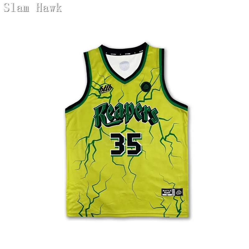 Marca 23# Alleyoop Bone Collector REAPERS America EUR Diseño Camisetas Camisetas de baloncesto de Street Ball SET Camisetas Pantalones