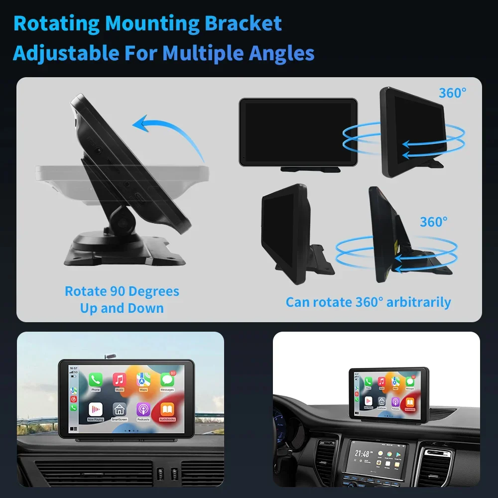 7inch Car Radio Multimedia Video Player Wireless CarPlay Android Auto GPS Navigation Touch Screen Bluetooth Video Screen