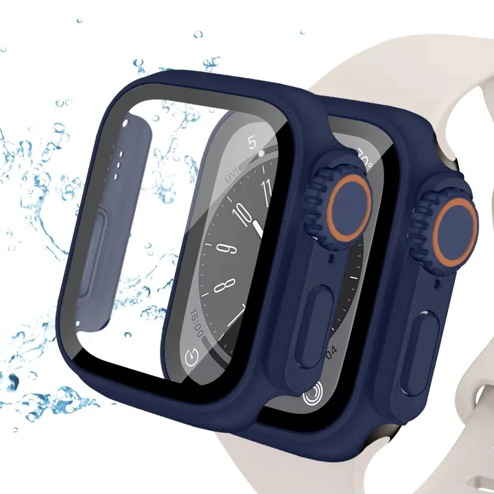 Premium Apple Watch Glass Screen Protector and Case Bumper Cover