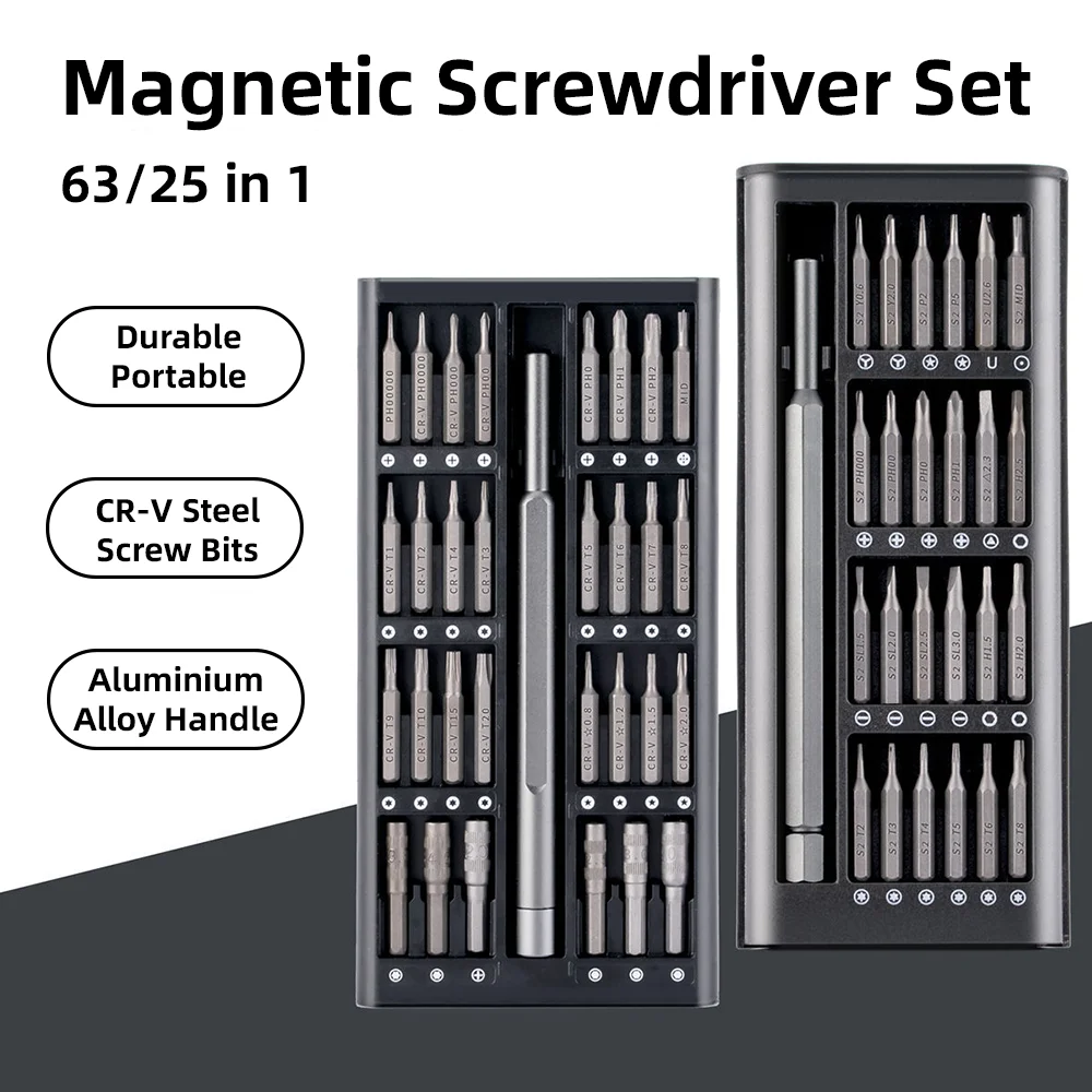  Screwdriver Set Magnetic Screw Driver Kit Bits Precision Electric Xiaomi Iphone Computer Tri Wing Torx Screwdrivers Small 