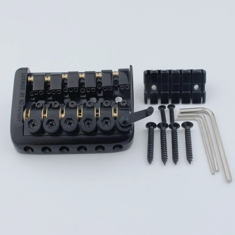Cordiera per ponte per chitarra elettrica senza testa a sella a 6 corde con dispositivo per corde coinvolte a verme Cordiera per ponte per chitarra di alta qualità - immagine 5