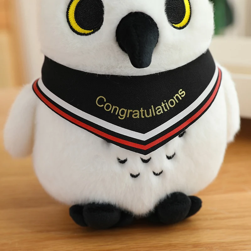 Doctor Hat Graduated Owl Plush Toy Soft Cartoon Stuffed Animal Pillow for Kids Birthday Gift - Cute Graduate Plushie