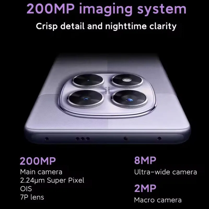 Xiaomi Redmi Note 14 Pro 5G Global Version Smartphone 7300-Ultra NFC 200MP AI camera 1.5K 120Hz AMOLED Display IP68