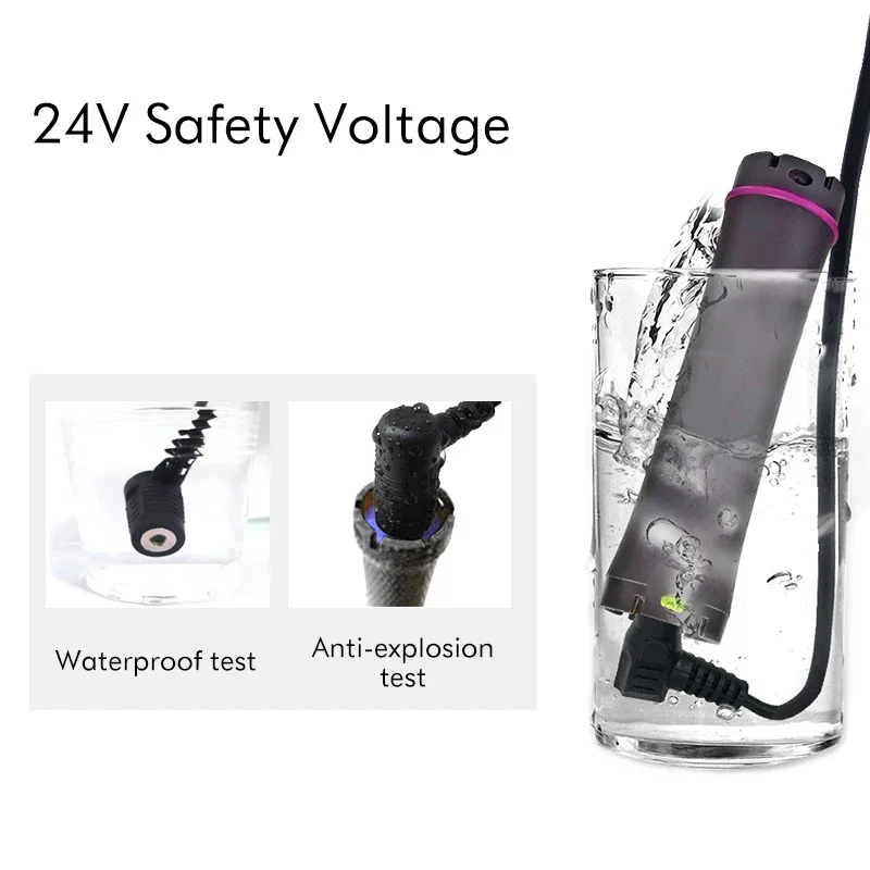 10pcs/set 24V Digital Perm Rods Hair Rollers Electric Heated Curlers Irons Bars with Rubberbands Waterproof Curly Products 1848