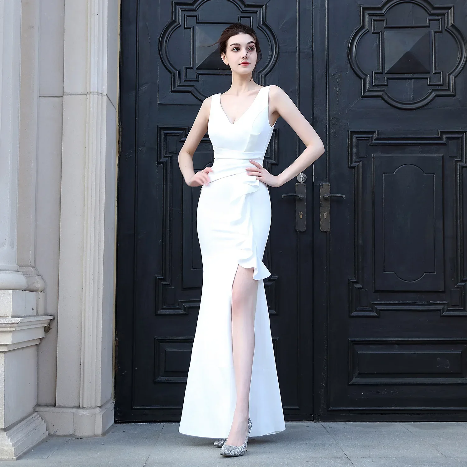 

Elegant Gown for Wedding Guest, Formal Long Prom Dress for Women, Korean Party, Soft, Cheap, Free Shipping, Wedding, Guest, 2023