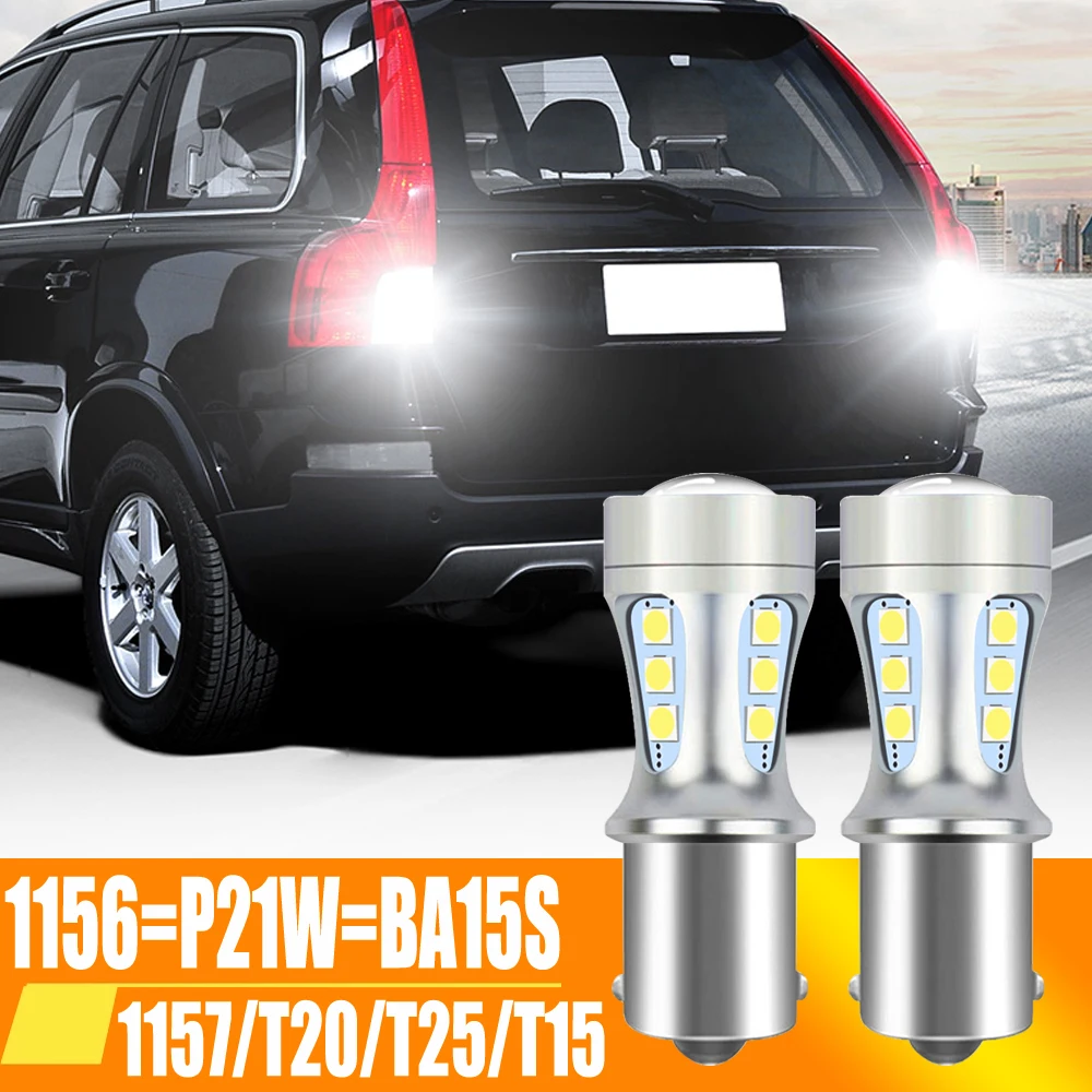 

2 шт., Автомобильные светодиодные лампы 7506 BA15S P21W 1156 T20 T25 3030SMD Canbus 1157 Bay15d P21/5w T15