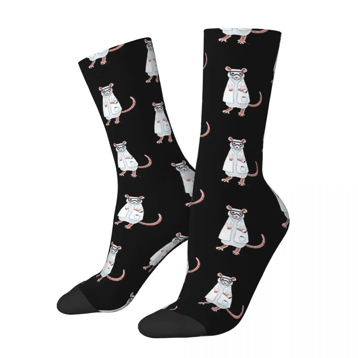 

Lab Rat Socks Harajuku Sweat Absorbing Stockings All Season Long Socks Accessories for Unisex Gifts