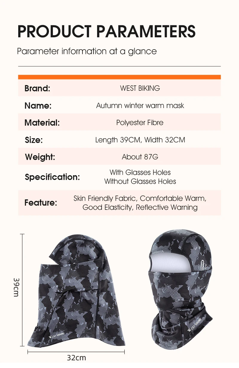 WEST BIKING Winter-Fleece-Sturmhaube, Vollgesichtsmaske, winddicht, thermisch, Unisex, Skifahren, Radfahren, Kopfbedeckung, Fahrradhelm, Liner, Sportausrüstung – Detail 4