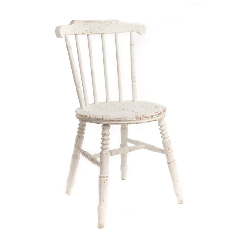 Modern minimalist Nordic Windsor chair wrought iron coffee chair dining shooting back single chairs
