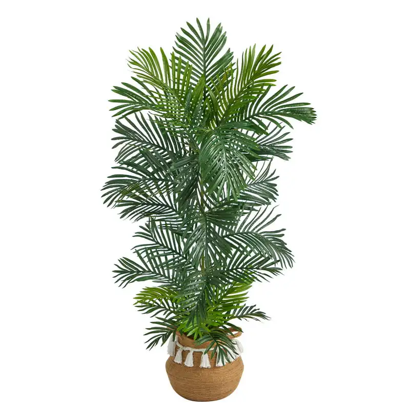

UV Resistant Areca Artificial Tree in Woven Planter with Tassels
