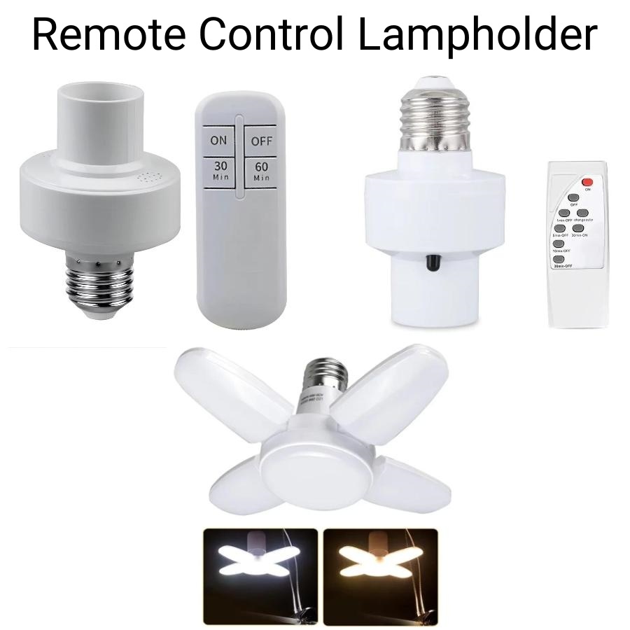 Infrared Smart Convertible Lampholder E27 With IR Remote Control For Foldable Fan Shape Led Bulb E27 LED Lamp 220V 110V Light