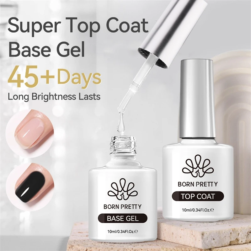 BORN PRETTY 10ml Super Top Coat No Wipe Top Base Matte Top Coat Enhancer Varnish Semi Permanent Soak Off UV LED Nail Gel Polish 2