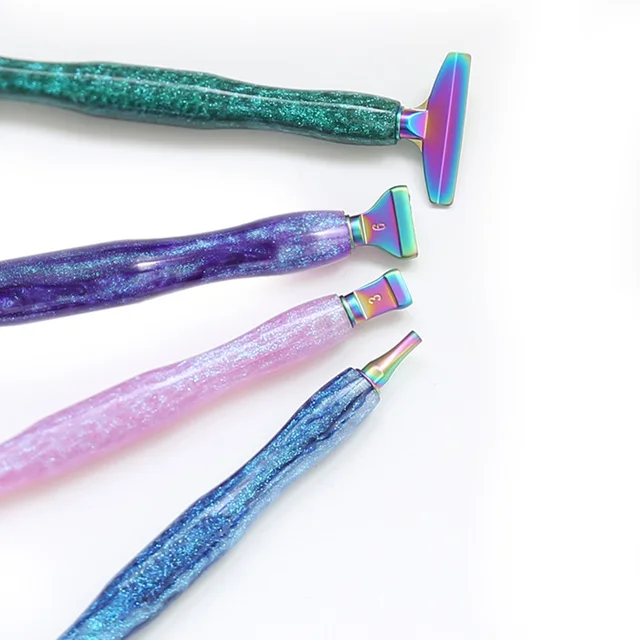 5D résine diamant peinture stylo fil métal remplacement stylo têtes pointe perceuse stylos avec colle argile bricolage Art artisanat diamant peinture 6