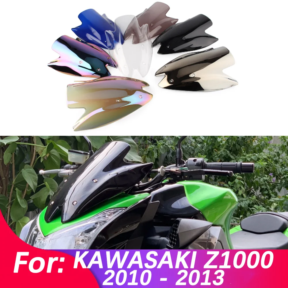 

Ветровое стекло для мотоцикла Kawasaki Ninja Z 1000 Z1000 2010-2013 Аксессуары для ветрового стекла с двойными пузырьками обтекатель дефлектор