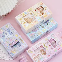 Kawaii Sticker Tape Cute Girl Heart Student Hand Account Diary Diy Decoration Material Hand Account Gift Box Set 1