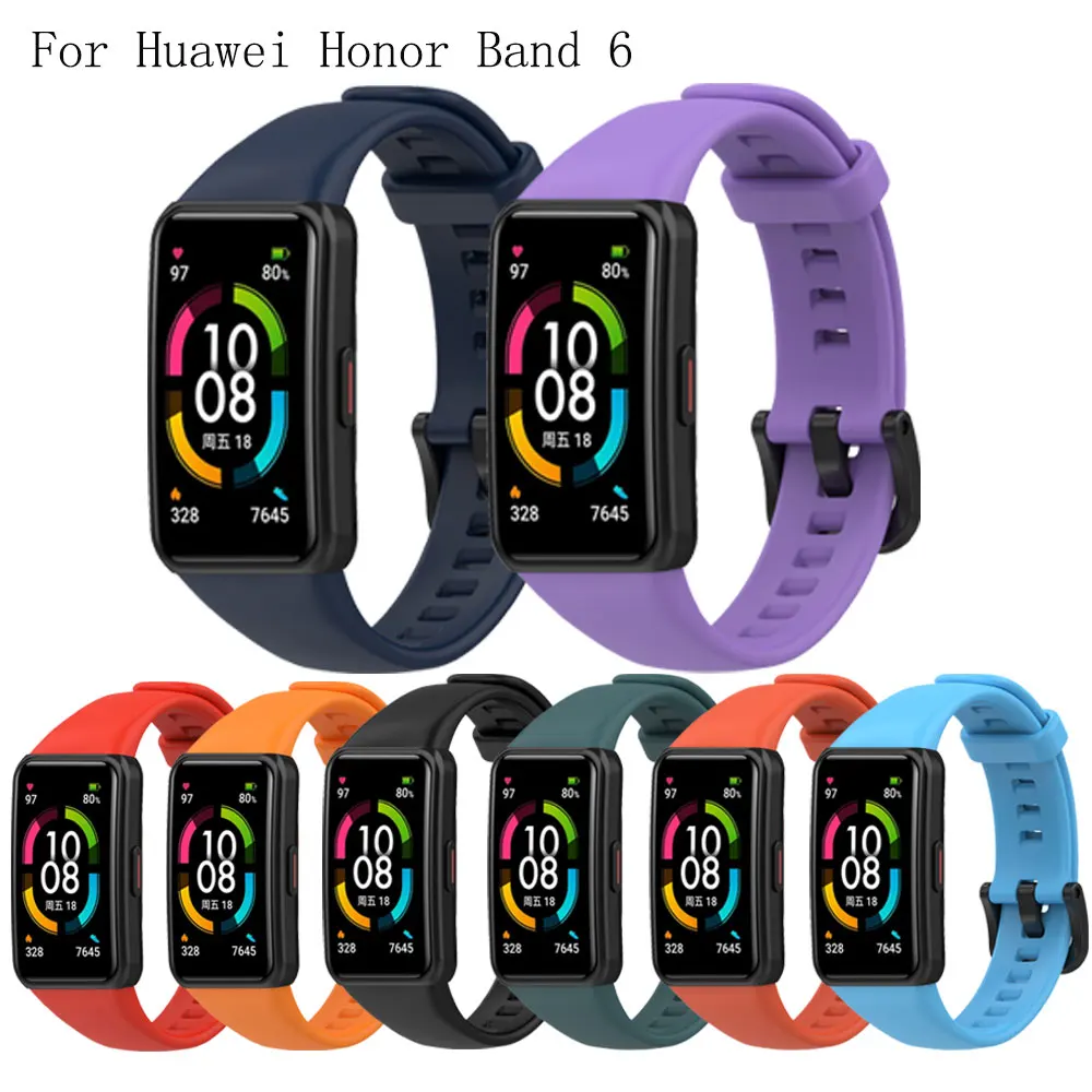 

Silicone Watch Strap For Huawei Honor Band 6 Smart Watch Bracelet Wristband For Honor Band 6 Huawei Band 6 Pro WatchBands