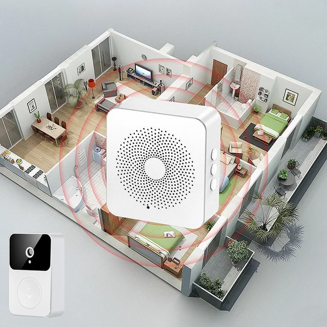 x9 Wireless Video Doorbell Camera Visual Smart IP Doorbell Night Vision Real-Time Monitoring Remote Intercom Security Door Bell 4