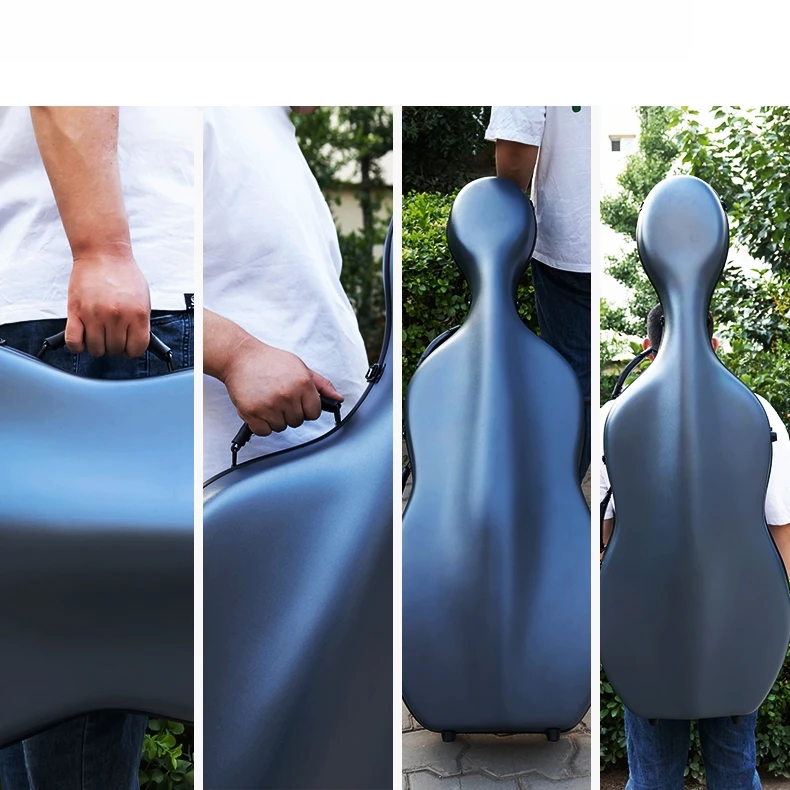 Cello Light Carbon fiber Case box Hard Shell Storage Protect cello backpack 4/4 3/4