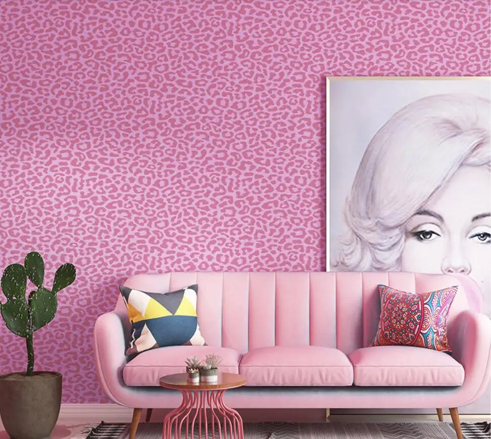 Beibehang Blauw luipaard behang roze goud licht luxe slaapkamer woonkamer  achtergrond muur kledingwinkel behangwinkel - AliExpress, image size:972x870