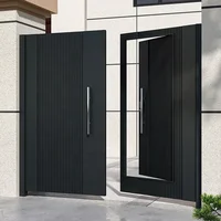 DS Customized Villa Aluminum Luxury Design Smart Door Lock Front Entry Double Doors 2