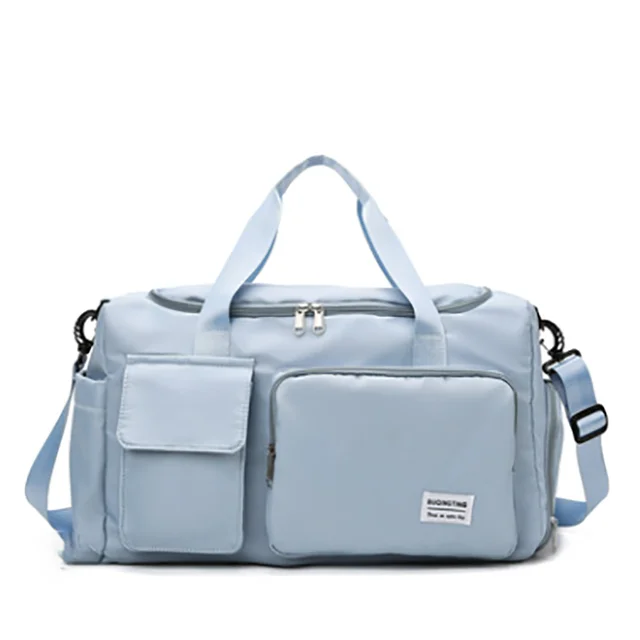 New Travel Bags Hand Luggage Waterproof Sports Fitness Yoga Gym Large Capacity For Women sky blue(big)