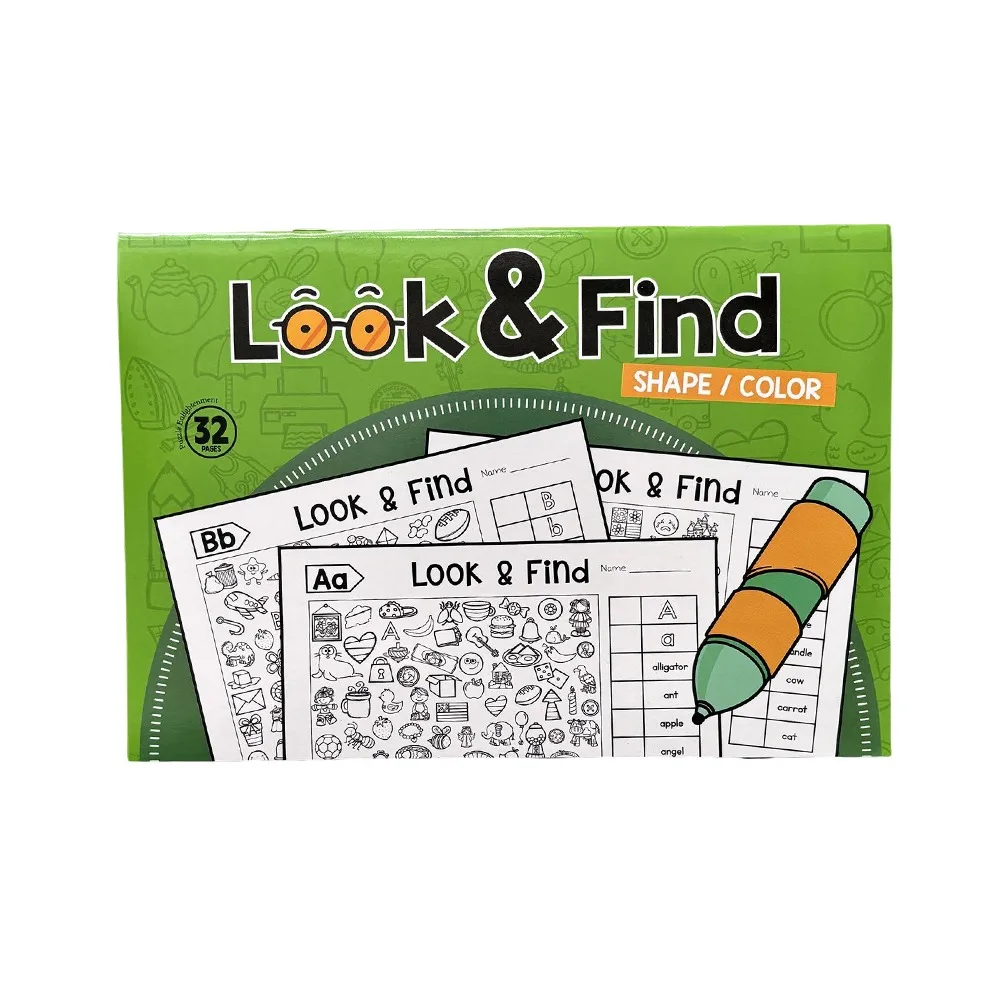 Children's Look and Find Visual Perception Coloring Book - 32 Pages of Fun and Focus