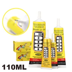 Colle liquide forte 110ml E8000, tissu pour vêtements, cuir clair, bijoux adhésifs, papeterie, écran de téléphone, écouteurs instantanés 