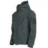 TRAF 2024 New Fashionable Shark Skin Soft Shell Jacket Men's Tactical Windproof Waterproof Jacket Men's Jacket Hooded Jacket 4