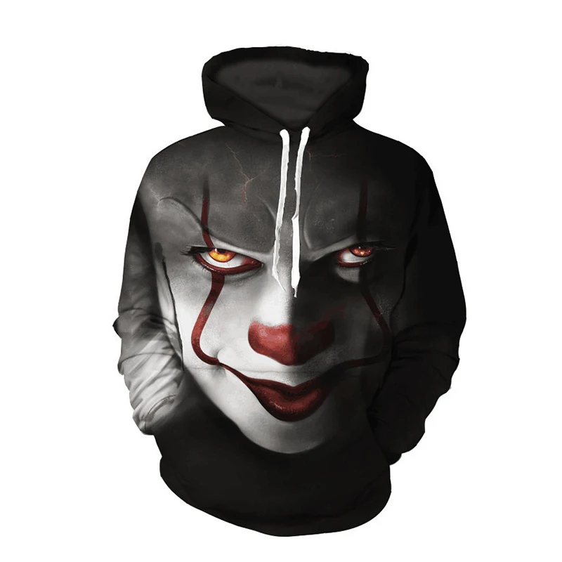 thumbnail image 1 of Sudadera con capucha con estampado 3D de películas de terror para hombre y mujer, Jersey informal de gran tamaño con personalidad, novedad, 1 of 4