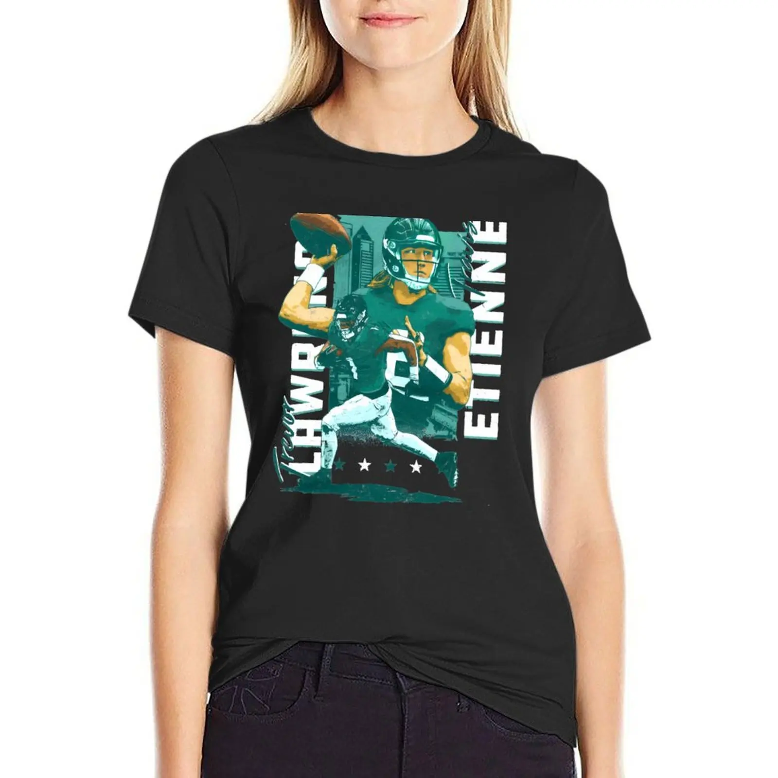 

Trevor Lawrence T-Shirt blacks anime customs design your own Women's tops