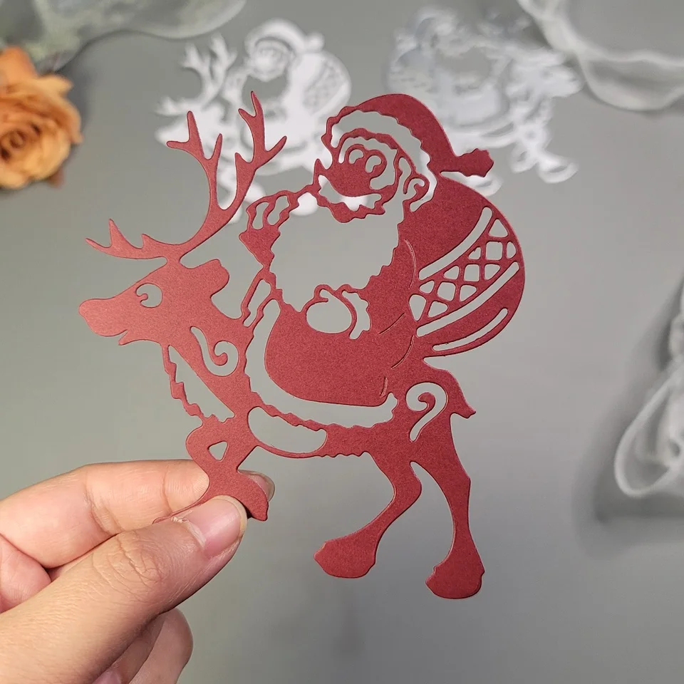 Troqueles De Corte De Metal * Para Manualidades DIY - Santa Claus De Navidad, Campana Y * Plantilla De Corte Con Bordes De Corte Precisos