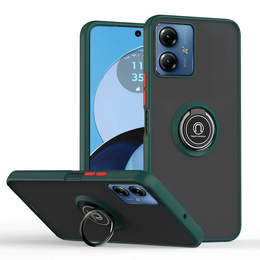 Durable Armor Case with Ring Holder and Magnetic Stand