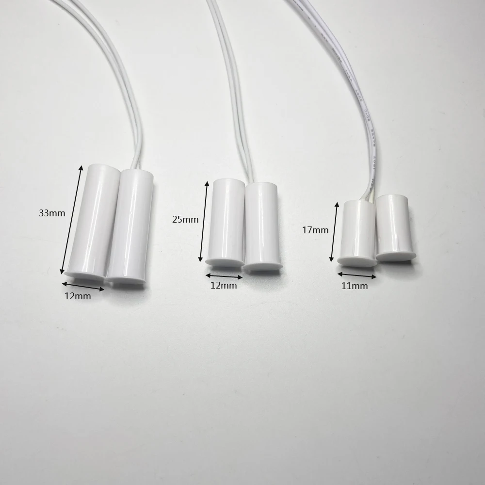 20 Pz/Borsa Interruttore Magnetico In Plastica Cablato Porta Sensore Di Allarme Aperto Magnete Di Sicurezza Allarme Finestra Nc Nessuna Uscita Segnale