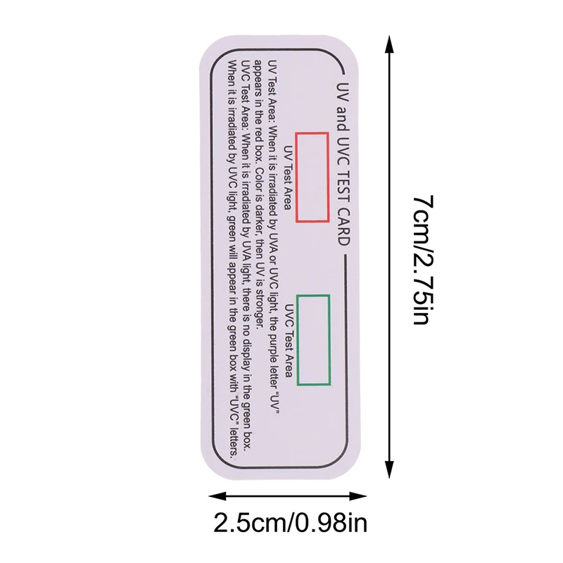 Uv test card 10PCS Light Ultraviolet Sterilization Test Cards UVA UVC Test Cards Light Wavelength Indicator UV test Accessories
