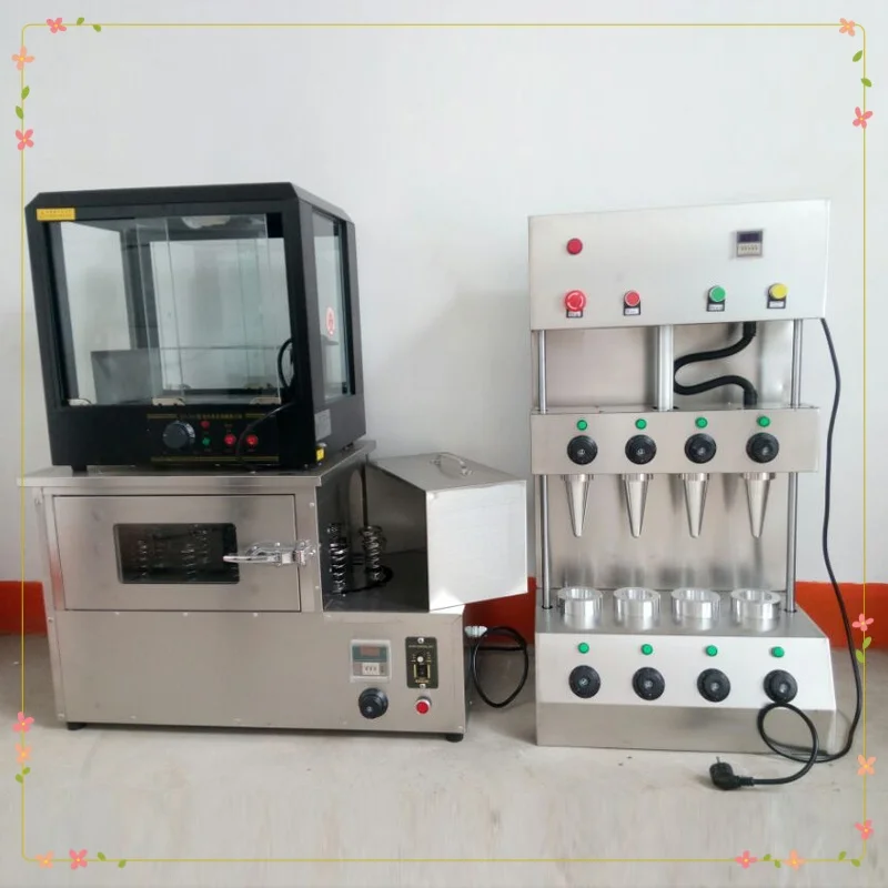 

110V/220V Pizza Cone Making Machine/ Rotary Pizza Cone Oven/ Pizza Cone Warmer Showcase Production Line Price