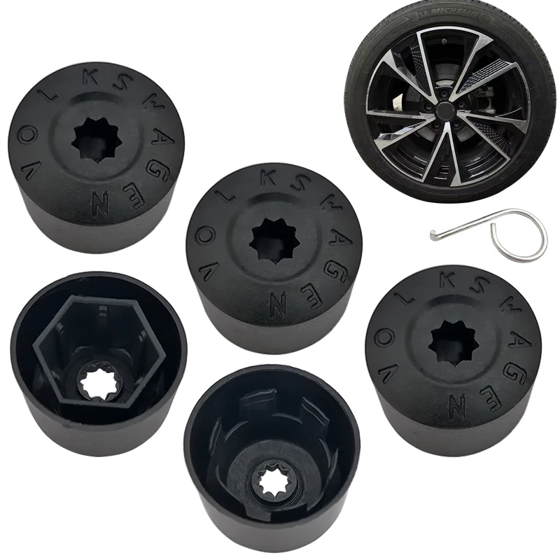 Car Wheel Lug Nuts Covers Bolt Head Protection Cap for Volkswagen Golf
