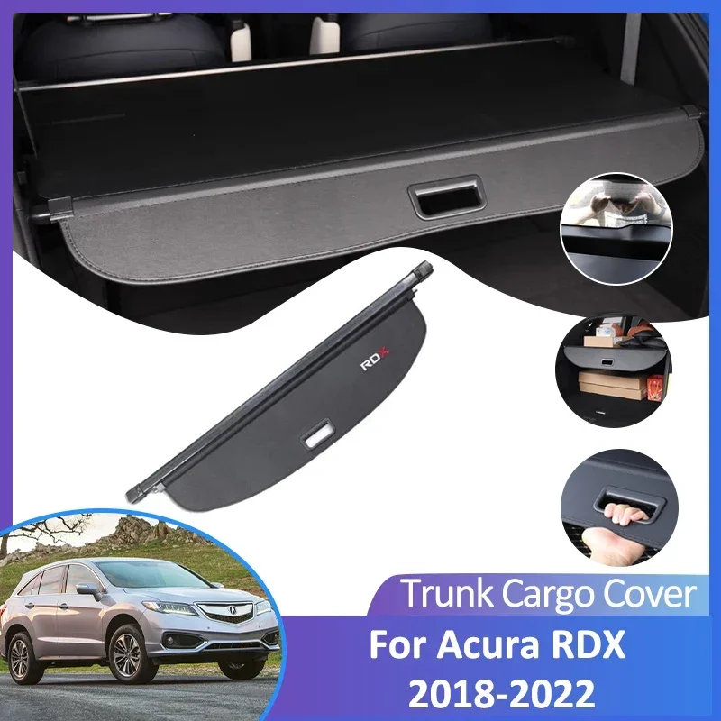 

For Acura RDX 2018 2019 2020 2021 2022 Shield Shade Rear Trunk Cargo Cover Retractable Luggage Curtain Car Accessorie Waterproof