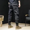 Y2k Harem Men's Cargo Pants Navy Street Vintage Stretch Nylon Slacks Regular Fit Korean Style Joggers Harajuku Trousers for Men 3