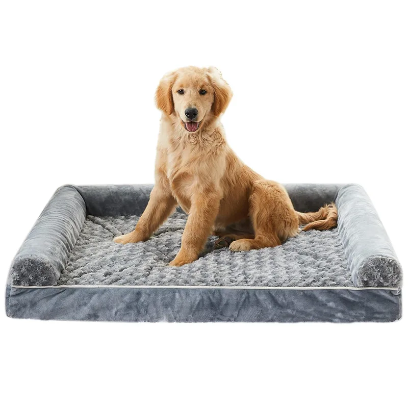 Popular pet supplies plush dog sofa comfortable and detachable dog bed universal medium and large pet nest F008 pet bed