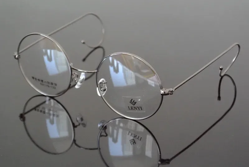 Vintage Round Eyeglasses - Small Round Glasses with Alloy Frame & Mirror Coating Lenses