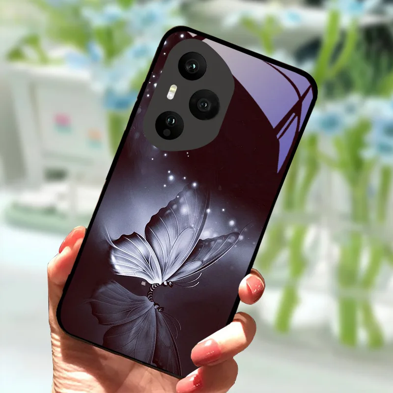 Luxurious Tempered Glass Anti-Fall Shockproof Phone Case - Premium Back Cover