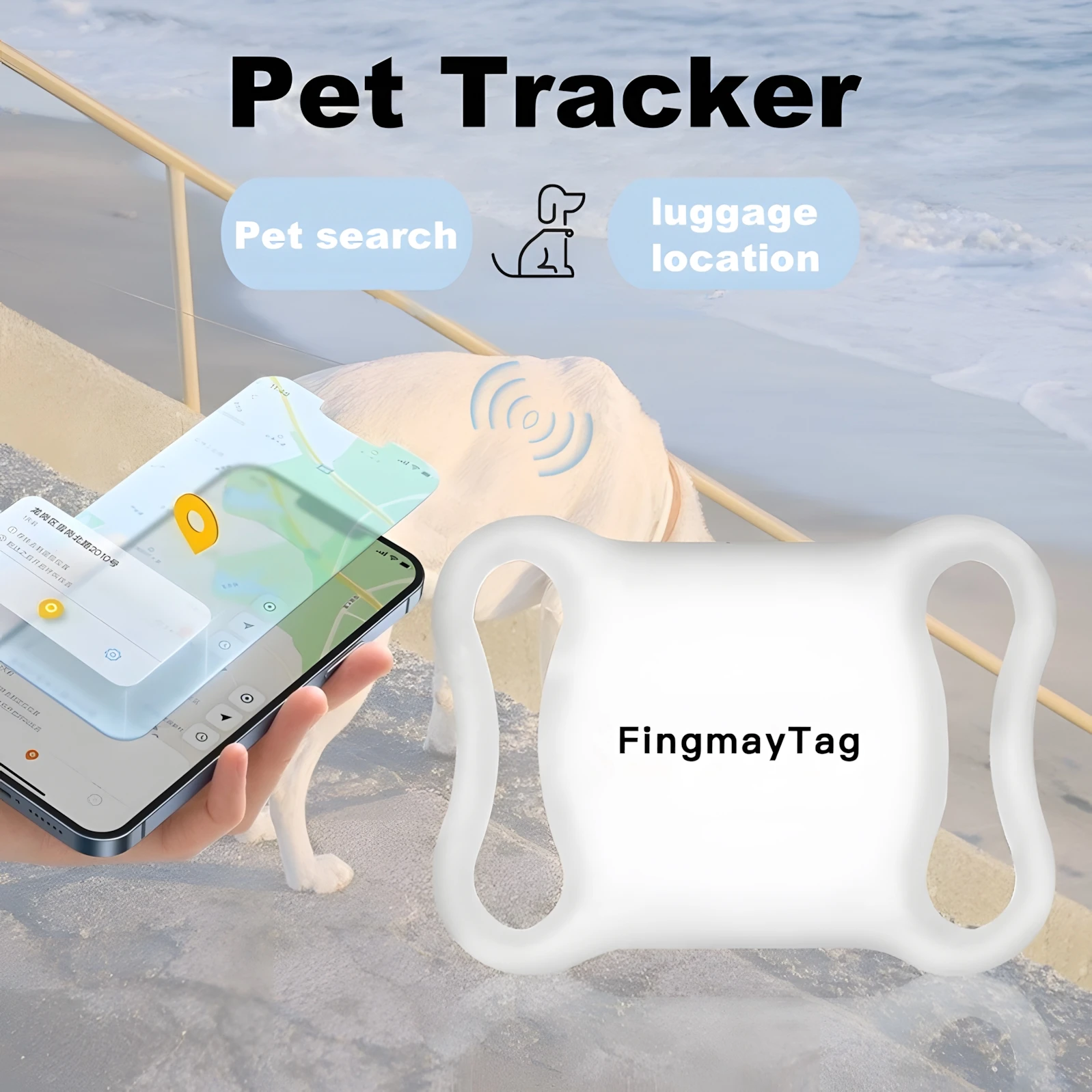 GPS Pet Tracker for Dogs Cats Waterproof Smart Activity Tracking Device Real Time Unlimited Range Tracker