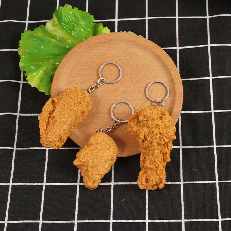 Simulado Fried Chicken Leg Necklace, pingente personalizado, Fun Small Gift, Jóias na moda