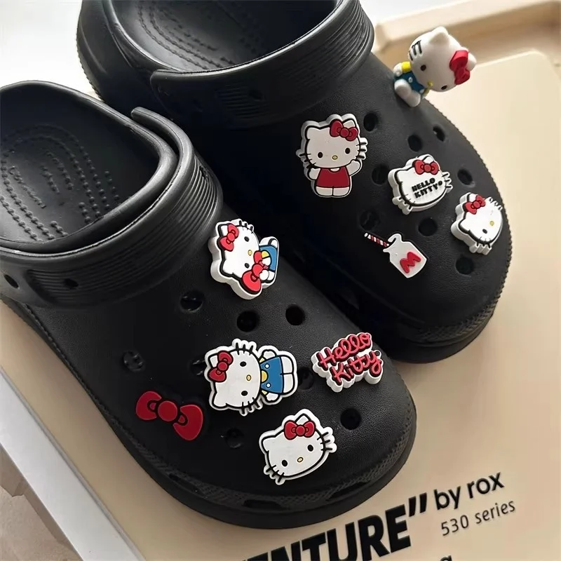 10 Stück Niedliche 3D Hello Kitty Schuh-Charms Set Rote Schleife & Milchflasche Schuh-Accessoires Perfektes Geschenk für Mädchen und Kawaii-Liebhaber ﻿ – Detail 8