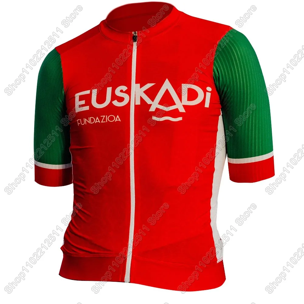 Euskadi Team Cycling Jersey Set Mens Summer Clothing Road Bike Suit Mountain Bicycle Shirt Bib Shorts MTB Ropa Maillot