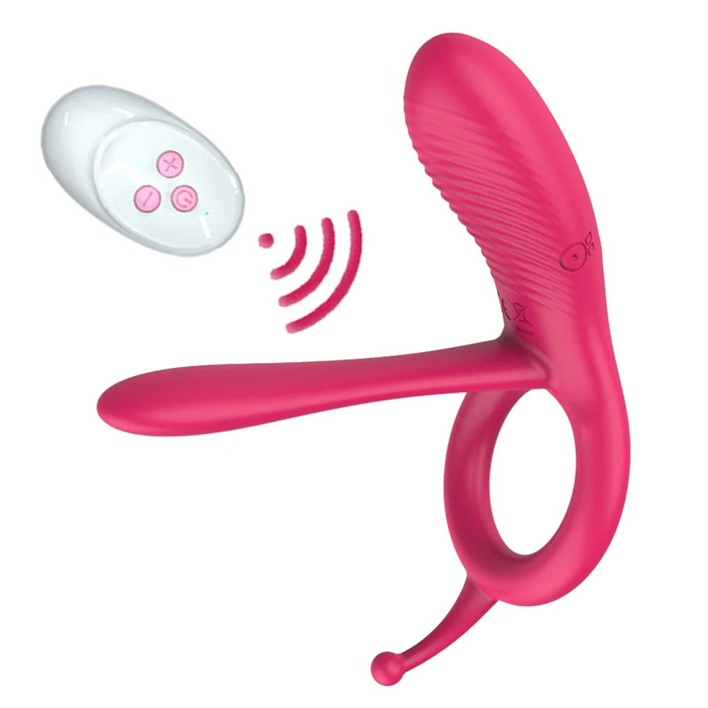 Long Tongue Cock Sleeve Ring Vibrator for Men Penis Massager 10 Frequency Clitoral Anal Stimulation Erotic Sex Toys for Couples