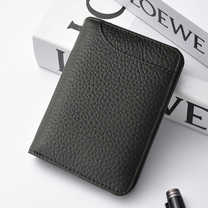 Portafoglio Portatile Ultra Sottile in PU, Mini Porta Carte di Credito, Portamonete, Porta Carte per Uomo, Portafogli Sottili e Compatti - immagine 5