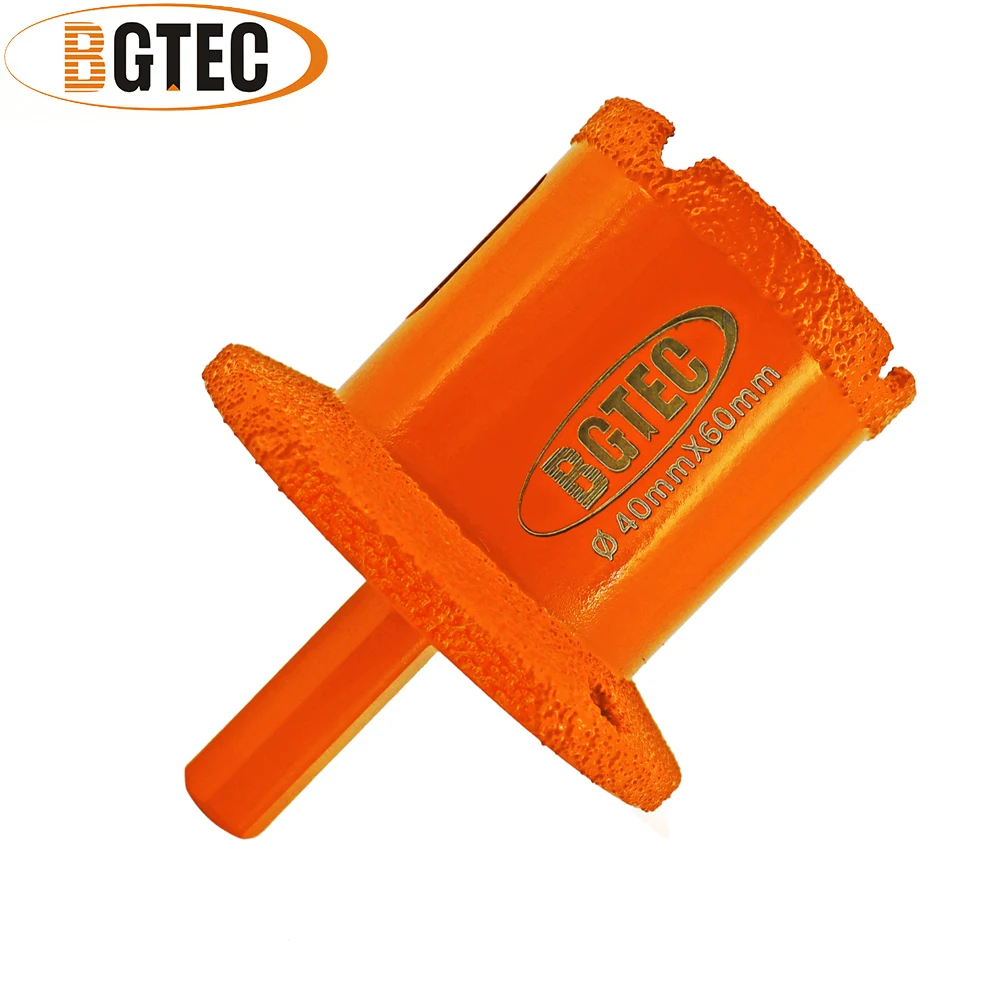 

BGTEC 1pc Dia40x60mm Diamond Water Basin Drill Core Bits Triangle Shank Marble Granite Tile Countertop Sink Drilling Crowns