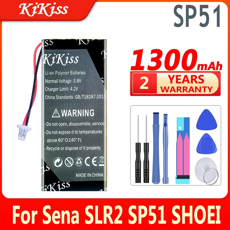 Kikiss Potente Batteria Per Sena 10C 10S 20S 30S Evo 30K Slr2 Sp51 Shoei Gt-Air Ii 2019 Shoei Neotec Ii Auricolare Digital Batteria